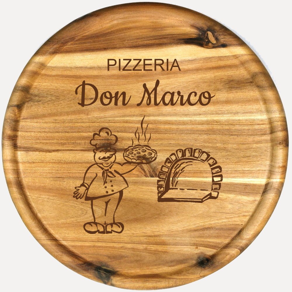 Pizzateller mit Gravur Personalisiert mit Namen