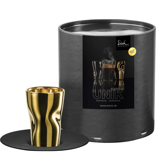 Eisch Geschenk-Idee Espresso-Glas/Tasse UNIK 132/8 Gold