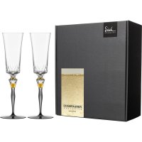 Eisch Geschenk-Set 2 Champagner-Gläser 596/71 grau