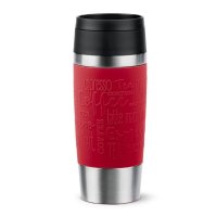 emsa Isolierbecher 360ml TRAVEL MUG Manschette rot