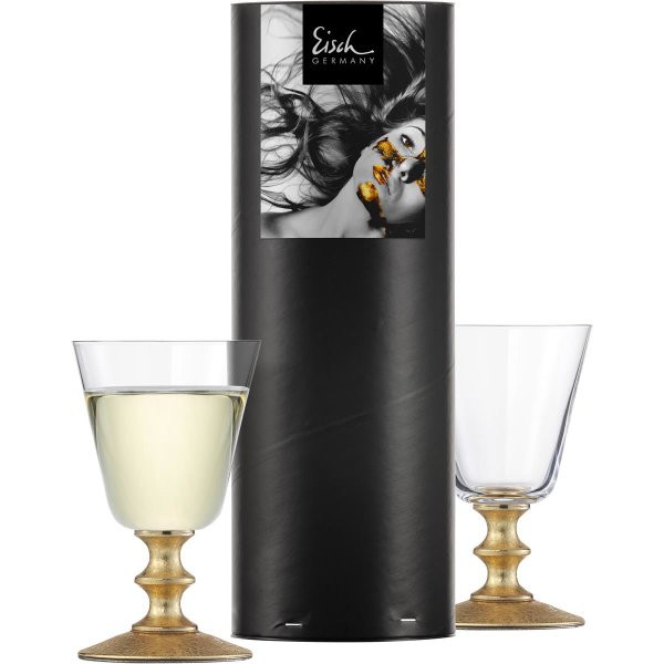 Eisch Geschenk-Set 2 Weißwein-Gläser GOLDRUSH 586/2