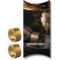 Eisch Geschenk-Set 2 Servietten-Ringe GOLD RUSH 905/50 Gold