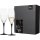 Eisch Geschenk-Set 2 Champagner-Gläser KAYA schwarz 500/71