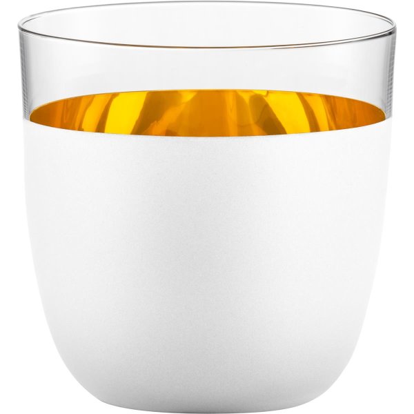 Eisch Glas Trink-Becher/Wasserglas COSMO gold weiß 104/15
