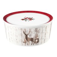 Seltmann Weiden Schale rund mit Deckel 21x9cm Life Christmas