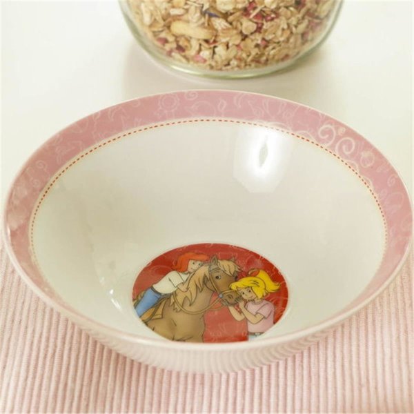 Sterngraf Kinderset Bibi & Tina 7tlg mit Gravur (zB Namen) personalisiertes Kinderbesteck + Kindergeschirr (Teller Schale Tasse)