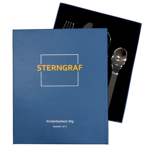 Sterngraf Kinderset Bibi & Tina 7tlg mit Gravur (zB Namen) personalisiertes Kinderbesteck + Kindergeschirr (Teller Schale Tasse)