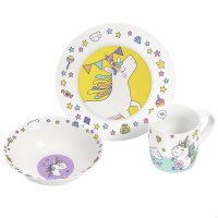 Geda Labels Kindergeschirr 3tlg Einhorn Doodle