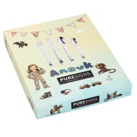 Puresigns Kinderbesteck Anouk 4tlg mit Gravur (zB Namen)...