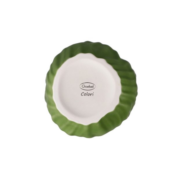 Goebel Vase Spirulina 20cm grün, Biskuitporzellan