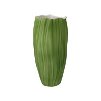 Goebel Vase Spirulina 20cm grün, Biskuitporzellan