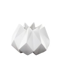 Goebel Vase Polygono Star weiß 19cm, Biskuitporzellan