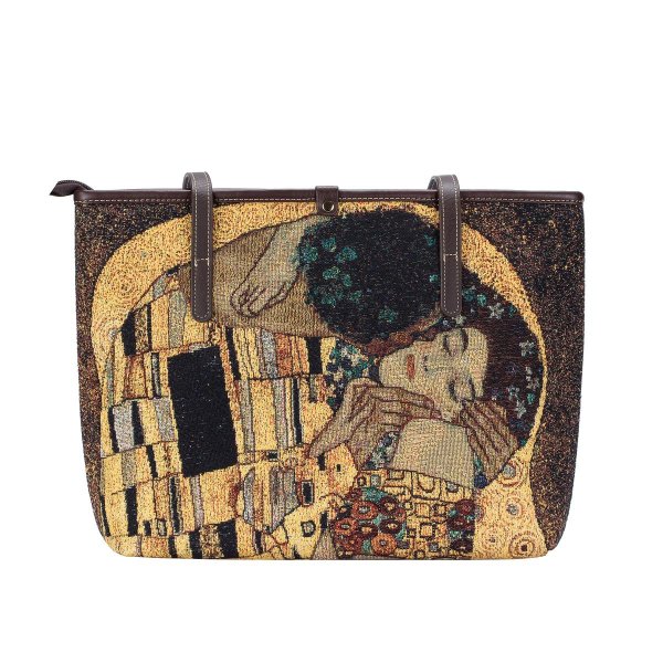 Goebel Schultertasche Gustav Klimt Der Kuss 38x27cm, Textil