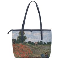 Goebel Schultertasche Claude Monet Mohnfeld 38x27cm, Textil