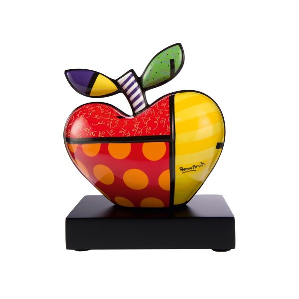 Goebel Porzellan-Figur Romero Britto Big Apple 17cm, Skulptur Apfel