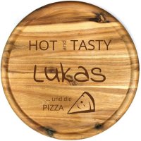 Sterngraf Pizzateller mit Gravur (Namen) personalisiertes...