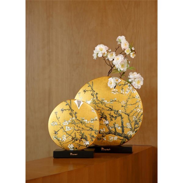 Goebel Vase Vincent van Gogh Mandelbaum gold 22,5cm, Porzellan