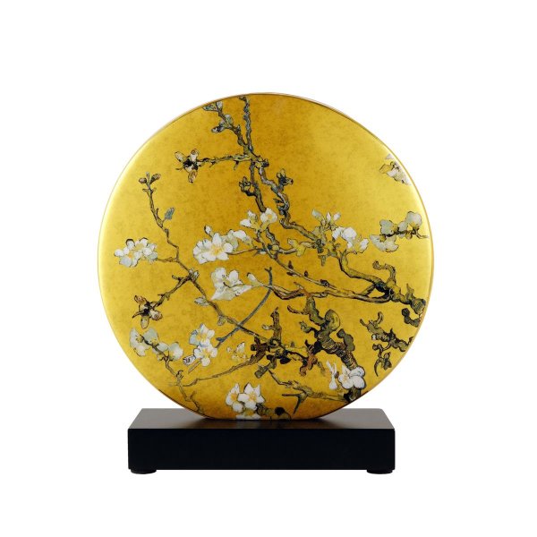 Goebel Vase Vincent van Gogh Mandelbaum gold 22,5cm, Porzellan