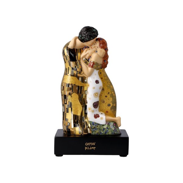 Goebel Porzellan-Figur Gustav Klimt Der Kuss 18cm, Deko-Skulptur