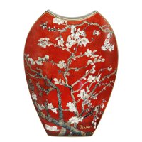 Goebel Vase Vincent van Gogh Mandelbaum rot 45cm, Porzellan