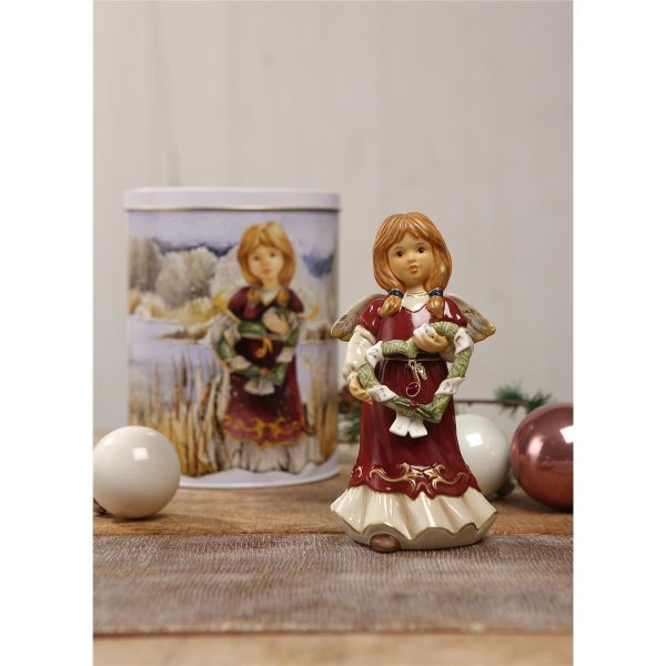 Goebel Engel Herzliche Weihnachtsmelodie Jahresengel 2023, 16cm, Steingut