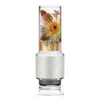 Goebel Vase Flory 32cm, Glas Blumen-Motiv