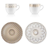 Goebel Set First.Gold Espressotassen, Porzellan Tassen