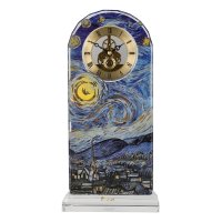 Goebel Tischuhr Van Gogh "Sternennacht" 32cm, Glas