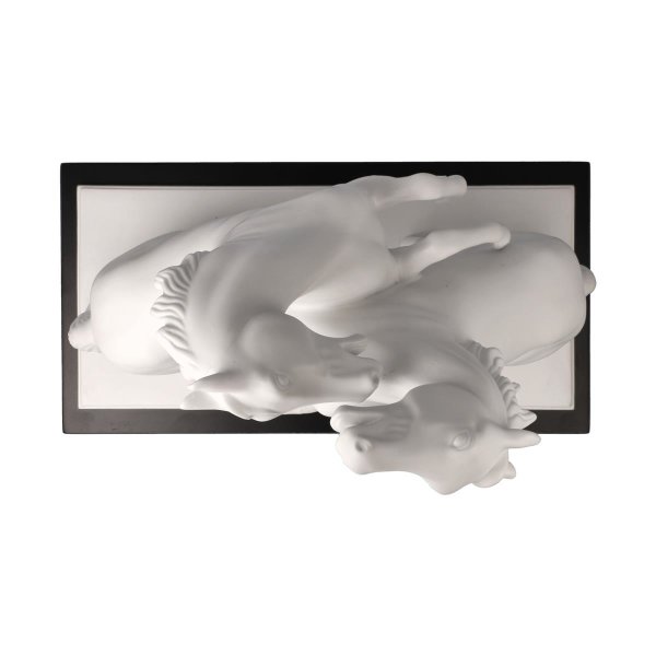 Goebel Porzellan-Figur Pferde Studio 8 Artiste et Alegria 32x29cm