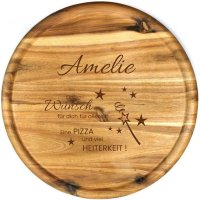 Sterngraf Pizzateller mit Gravur (Namen) personalisiertes...