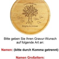 Sterngraf Holzteller Stammbaum mit Gravur (Namen)...