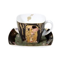 Goebel Kaffeetasse Gustav Klimt Der Kuss, Bone China