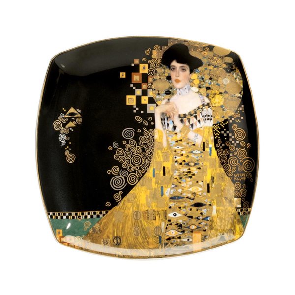 Goebel Teller Gustav Klimt Adele Bloch-Bauer 21x21cm, Bone China
