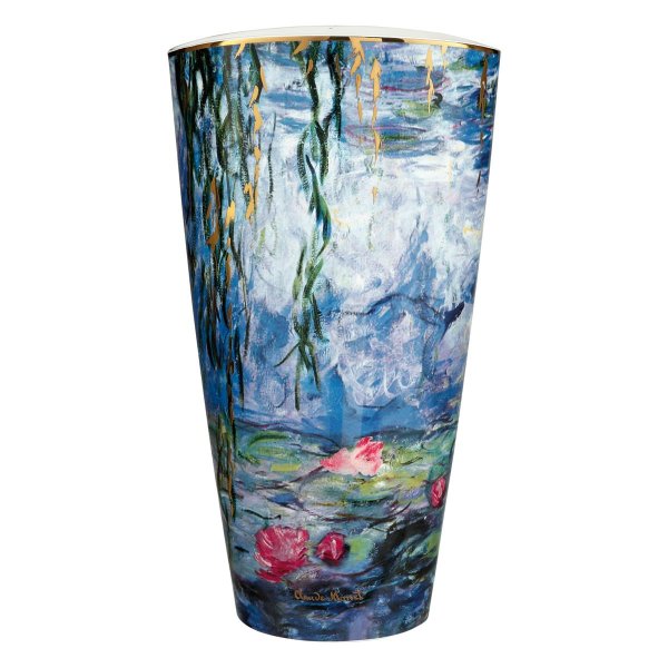 Goebel Vase Claude Monet Seerosen mit Weide 50cm