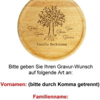 Sterngraf Holzteller Stammbaum mit Gravur (Namen)...