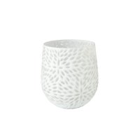 Goebel Vase White Carved 22,5cm, Glas