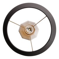 Goebel Tischlampe Polygono - 62cm schwarz, Biskuitporzellan