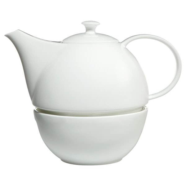 Goebel Teekanne mit Stövchen, Fine Bone China