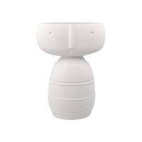 Goebel Vase mit Gesicht Caro, 22cm weiß,...