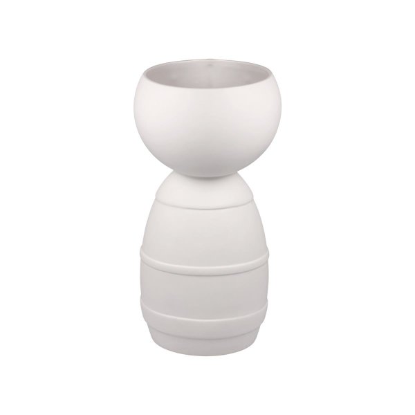 Goebel Vase mit Gesicht Klaus, 30cm weiß, Biskuitporzellan