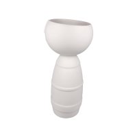Goebel Vase mit Gesicht Klaus, 30cm weiß,...