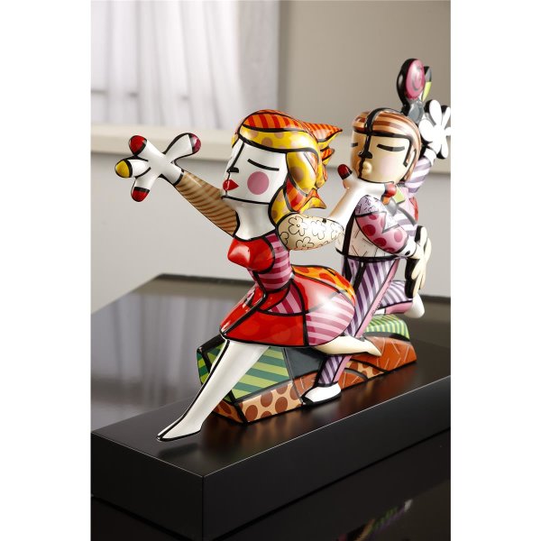 Goebel Porzellan-Figur mit Gravur, Romero Britto Love Blossoms 64,5x56 cm, personalisiert