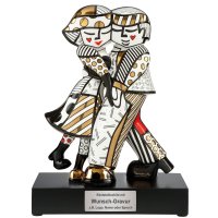 Goebel Porzellan-Figur mit Gravur, Romero Britto Golden...