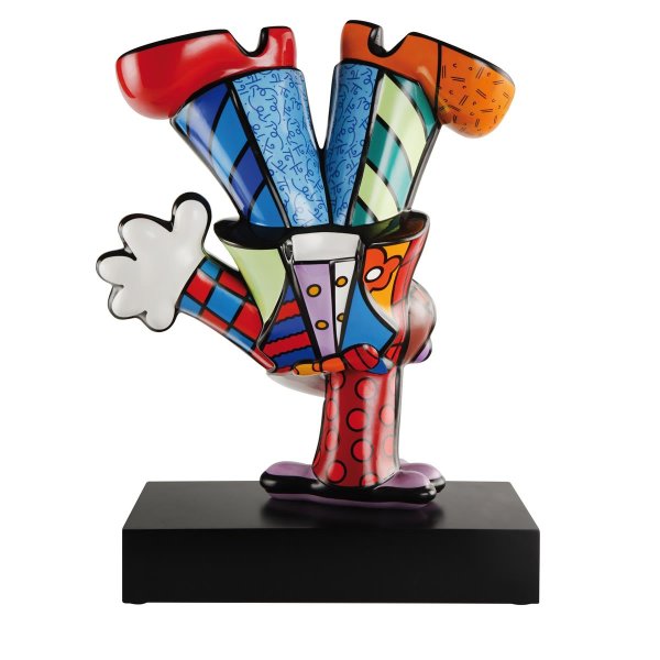 Goebel Porzellan-Figur mit Gravur, Romero Britto Dancing Boy 47,5 cm, personalisiert