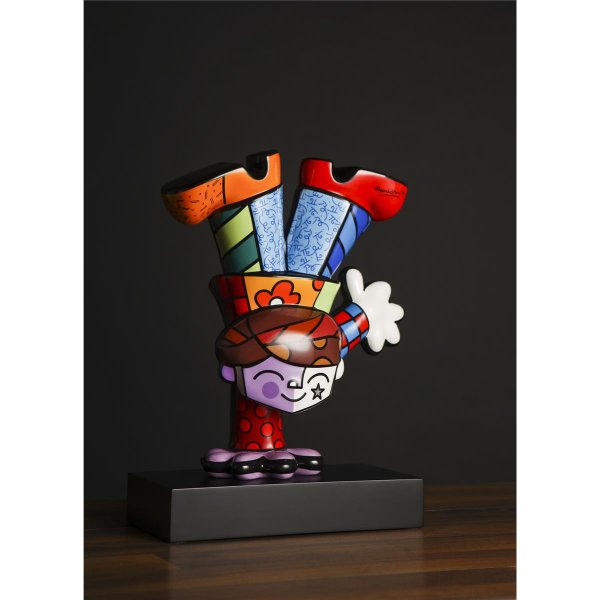 Goebel Porzellan-Figur mit Gravur, Romero Britto Dancing Boy 47,5 cm, personalisiert