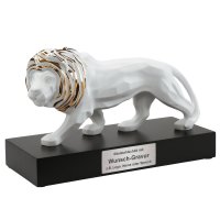 Goebel Deko-Objekt mit Gravur, Studio 8 Löwe gold...