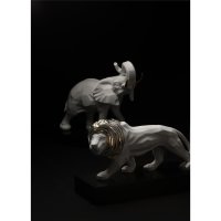 Goebel Deko-Objekt mit Gravur, Studio 8 Löwe gold...