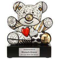 Goebel Porzellan-Figur mit Gravur, Romero Britto Golden...