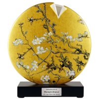 Goebel Vase mit Gravur, Vincent van Gogh Mandelbaum gold...