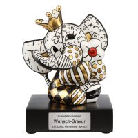 Goebel Porzellan-Figur mit Gravur, Romero Britto Golden...